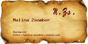 Malina Zsombor névjegykártya