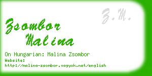 zsombor malina business card